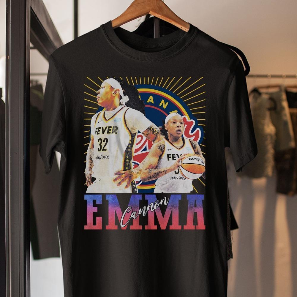 Emma Cannon - Indiana Fever Graphics T-shirt - Unisex Black T-Shirt